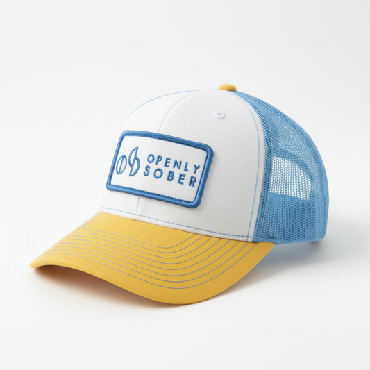 Openly Sober Patch Cap - Blue & Yellow